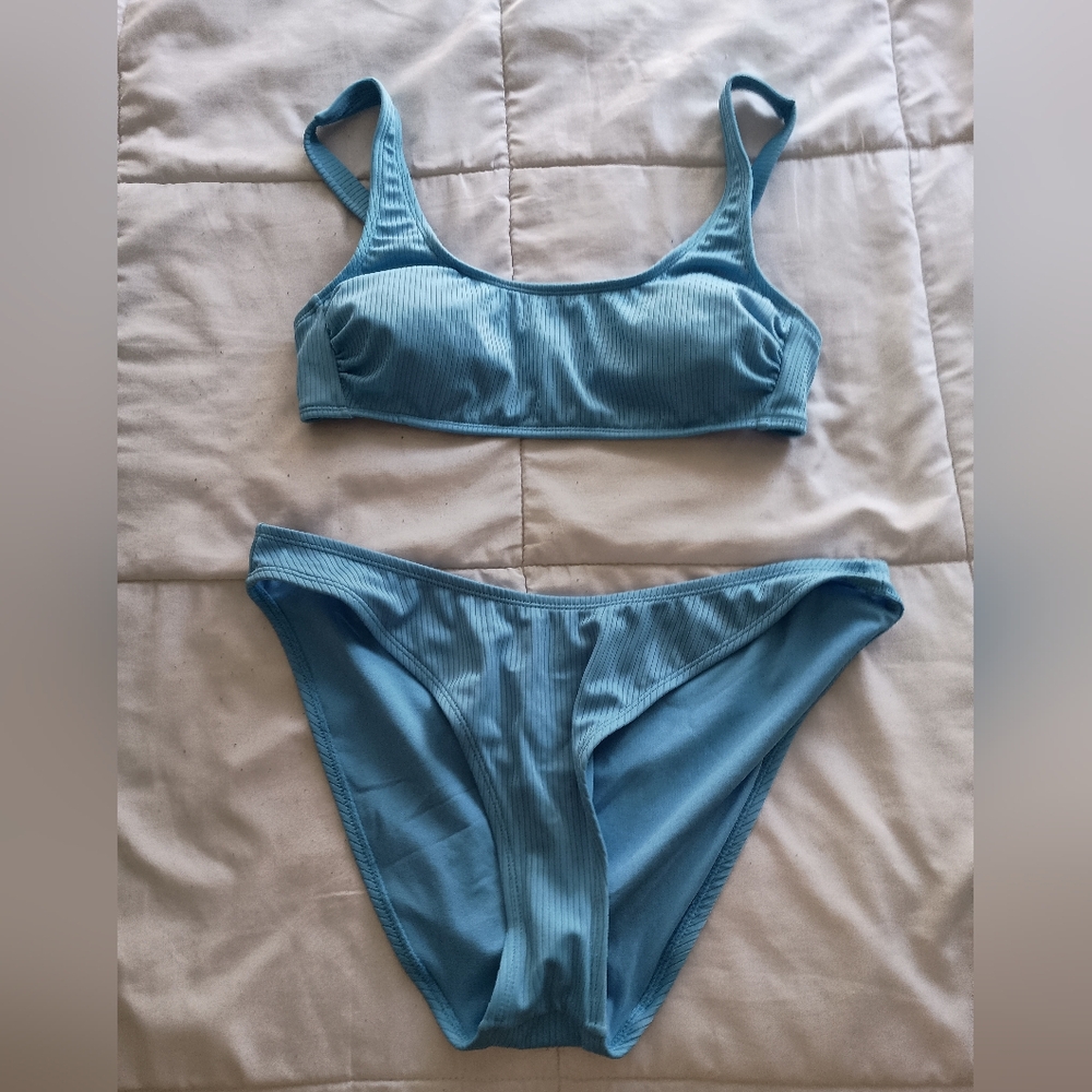 Blue bikini